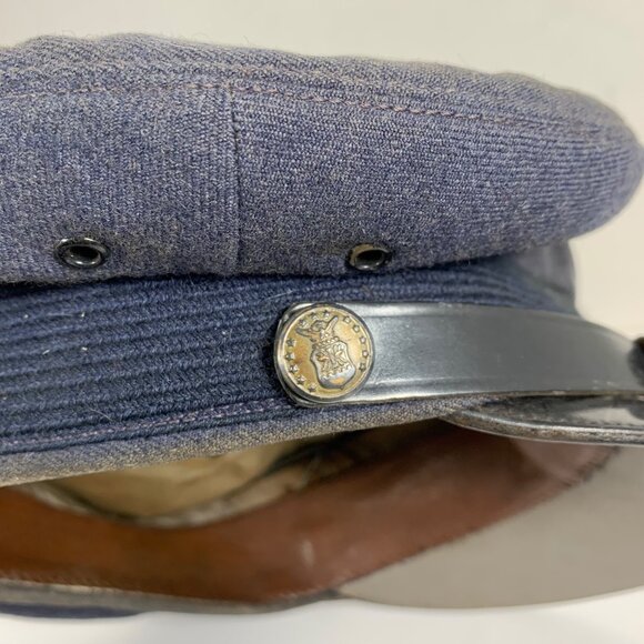 Vintage 1960s Flight Ace Air Force Uniform Service Hat Blue Officer Vietnam Era - Picture 4 of 12